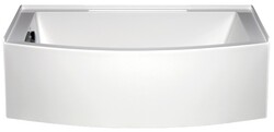 AMERICH MZ6032BL MEZZALUNA 60 INCH SPECIALTY ALCOVE LEFT HAND BUILDER SERIES BATHTUB WITH AN INTEGRAL APRON AND MOLDED TILE FLANGE