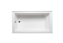 AMERICH TO6030ADABL TURO ADA 60 INCH X 30 INCH RECTANGULAR ALCOVE LEFT HAND BUILDER SERIES BATHTUB WITH AN INTEGRAL APRON AND MOLDED TILE FLANGE