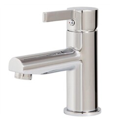 AQUABRASS ABFB68014 BLADE 5 7/8 INCH SINGLE HOLE BATHROOM SINK FAUCET WITH POP-UP DRAIN