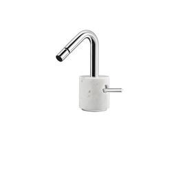 AQUABRASS BLACKMACL24BC MARMO 6 3/4 INCH SINGLE HOLE DECK MOUNT BIDET FAUCET WITH WHITE CARRARA MARBLE