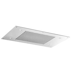 AQUABRASS ABSC00917PSS CURA AQUADEMY 26 3/4 INCH CEILING MOUNT SINGLE-FUNCTION RECTANGULAR RAIN SHOWERHEAD - POLISHED STAINLESS STEEL