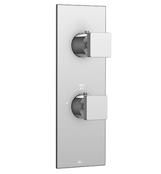 AQUABRASS ABSTS8395 4 1/4 INCH SQUARE TRIM SET FOR ABSV12123 1/2 INCH THERMOSTATIC VALVE 3-WAY SHARED FUNCTIONS