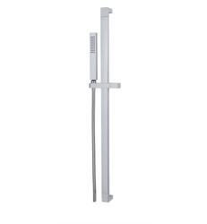 AQUABRASS ABSC12794 31 1/2 INCH SINGLE-FUNCTION COMPLETE SQUARE SHOWER RAIL