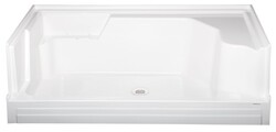 AMERICH A4836STSR STANDARD SERIES 48 INCH X 36 INCH SINGLE THRESHOLD SHOWER BASE WITH RIGHT HAND SEAT