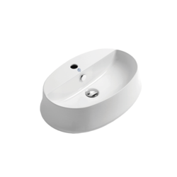 WHITEHAUS B-SH05 23.7 INCH BRITANNIA OVAL UNDERMOUNT SINK WITH SINGLE FAUCET HOLE DRILL
