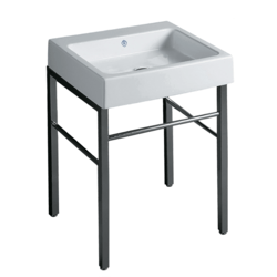 WHITEHAUS B-U60-DUCG1-A06 BRITANNIA 23.7 INCH RECTANGULAR SINK CONSOLE WITH FRONT TOWEL BAR AND NO HOLE DRILL