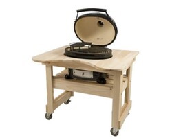 PRIMO CERAMIC GRILLS PG00601 CYPRESS TABLE FOR KAMADO GRILL