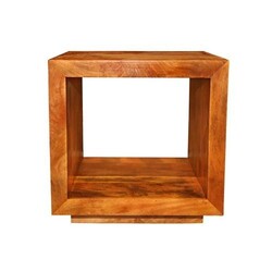 A TOUCH OF DESIGN TB105N6375 FRESNO 24 INCH WOOD END TABLE WITH OPEN CUBE DESIGN