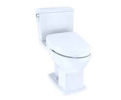 TOTO MW4943054CEMFGA#01 WASHLET+ CONNELLY TWO-PIECE ELONGATED DUAL-FLUSH 1.28 AND 0.9 GPF TOILET AND CLASSIC WASHLET S550E BIDET SEAT WITH AUTO FLUSH IN COTTON WHITE