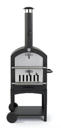 WPPO WKU-2B 24 INCH STANDALONE WOOD FIRED GARDEN OVEN WITH PIZZA STONE