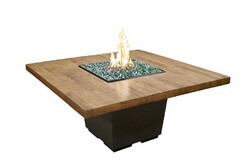 AMERICAN FYRE DESIGNS 642-BA-M6C RECLAIMED WOOD 29 INCH COSMO SQUARE DINING FIRETABLE