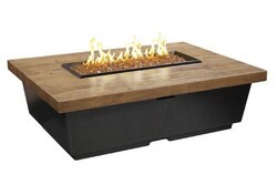 AMERICAN FYRE DESIGNS 783-BA-M4C RECLAIMED WOOD 15 1/2 INCH CONTEMPO RECTANGLE FIRETABLE