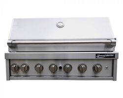BARBEQUES GALORE 369400 GRAND TURBO 40 1/2 INCH BUILT-IN STAINLESS STEEL LIQUID PROPANE GAS BBQ GRILL