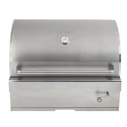 BARBEQUES GALORE 324500 32 1/2 INCH BUILT-IN STAINLESS STEEL BBQ GRILL WITH CHARCOAL TRAY