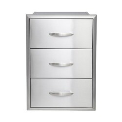 BARBEQUES GALORE 324509 18 1/4 INCH VERTICAL THREE DRAWER CABINET