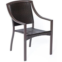 HANOVER ORLDNCHRSQ-1 ORLEANS STACKING SQUARE BACK BISTRO CHAIR - BROWN