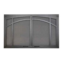SUPERIOR ASD3628-TI TEXTURED IRON TWIN-PANE ARCHED SCREEN DOOR FOR 36 INCH ATLAS UNIVERSAL VENT-FREE FIREBOX