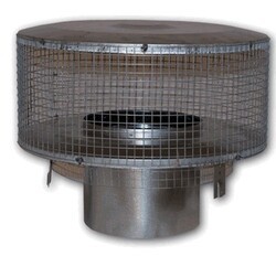 SUPERIOR RT-8DM 16 INCH ROUND TOP WITH MESH SCREEN FOR 8 INCH WOOD-BURNING CHIMNEY