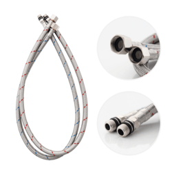 STYLISH H-24 24 INCH LONG FAUCET CONNECTOR BRAIDED STAINLESS STEEL SUPPLY HOSE
