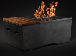 SLICK ROCK KOF48EI OASIS 47 INCH RECTANGLE FIRE BOWL WITH ELECTRIC IGNITION