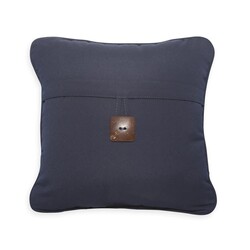 INSPIRED VISIONS 1016-01255001 16 INCH SINGLE BUTTON PILLOW - CANVAS NAVY