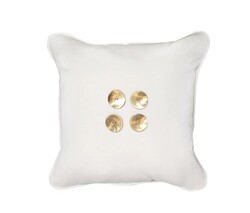 INSPIRED VISIONS 1016-01260208 16 INCH GOLD BUTTONS PILLOW - CANVAS