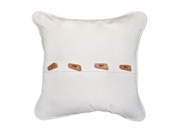 INSPIRED VISIONS 1018-01260209 18 INCH TOGGLE BUTTONS PILLOW - CANVAS
