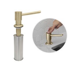 STYLISH S-01G STAINLESS STEEL SOAP DISPENSER FOR KITCHEN SINK - BRUSHED GOLD