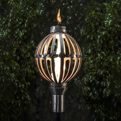 THE OUTDOOR PLUS OPT-TCH2SS 10 INCH GLOBE TOP-LITE FIRE TORCH