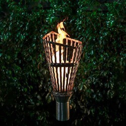 THE OUTDOOR PLUS OPT-TCH7SS 8 INCH ROMAN TOP-LITE FIRE TORCH
