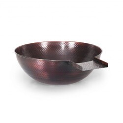 THE OUTDOOR PLUS OPT-27RCPRWO SEDONA 27 INCH WATER BOWL - HAMMERED PATINA COPPER