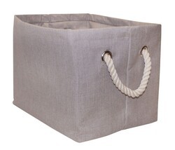INSPIRED VISIONS 10010317 14 INCH FABRIC BASKET - CAST ASH