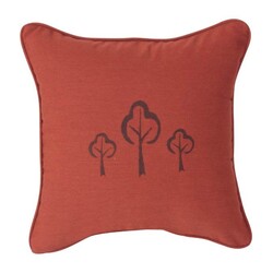 INSPIRED VISIONS 1010-02251700 16 INCH TREE SILHOUTTE EMBROIDERY PILLOW - CANVAS BRICK