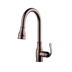 BARCLAY KFS410-L4 CARYL 16 1/2 INCH SINGLE HOLE DECK MOUNT KITCHEN FAUCET WITH PULL-DOWN SPRAY AND LEVER HANDLE