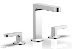 PHYLRICH 183-02 ROND 6 3/4 INCH THREE HOLES WIDESPREAD DECK BATHROOM FAUCET WITH LEVER HANDLES