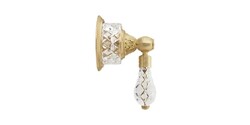 PHYLRICH 2PV180A SWAN OR DOLPHIN 3 1/4 INCH WALL MOUNT CUT CRYSTAL LEVER HANDLE VOLUME CONTROL OR DIVERTER TRIM