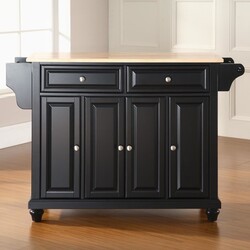 CROSLEY KF30001D CAMBRIDGE 51 1/2 INCH TRANSITIONAL DESIGN WOOD TOP FULL SIZE KITCHEN ISLAND OR CART