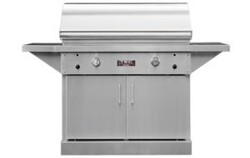 TEC GRILLS STPFR2CAB STERLING PATIO FR 64 3/8 INCH FREESTANDING STAINLESS STEEL GRILL AND CABINET WITH SIDE SHELVES
