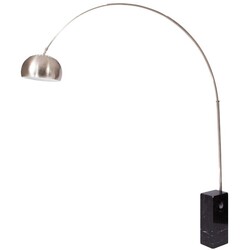 LEISUREMOD AL22 ARCO 7 INCH FLOOR LAMP WITH MARBLE CUBE BASE