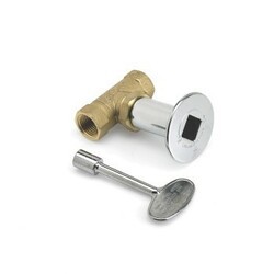 AMERICAN FIRE GLASS AFG-KEYVALVE 1/2 INCH STANDARD CAPACITY KEY VALVE WITH CHROME COVER PLATE