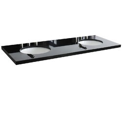 BELLATERRA 430001-61D-BGO 61 INCH BLACK GALAXY COUNTERTOP WITH DOUBLE OVAL SINK
