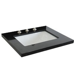 BELLATERRA 430002-25-BGR 25 INCH BLACK GALAXY COUNTERTOP WITH SINGLE RECTANGLE SINK