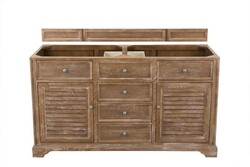 JAMES MARTIN 238-104-5611 SAVANNAH 60 INCH DOUBLE VANITY CABINET IN DRIFTWOOD