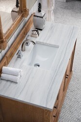 JAMES MARTIN 238-104-5211-3AF SAVANNAH 48 INCH DRIFTWOOD SINGLE VANITY WITH 3 CM ARCTIC FALL SOLID SURFACE TOP