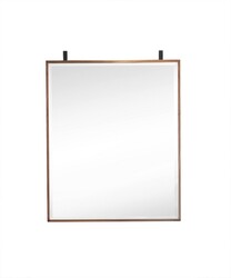 JAMES MARTIN 410-M25-WLT LAKESIDE 25 INCH MIRROR (MEDICINE CABINET STYLE) IN MID CENTURY WALNUT WITH MATTE BLACK