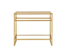 JAMES MARTIN C105-V39.5-RGD BOSTON 40 INCH STAINLESS STEEL SINK CONSOLE IN RADIANT GOLD