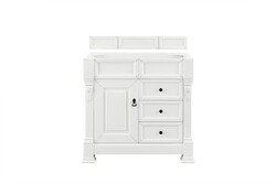 JAMES MARTIN 147-V36-BW BROOKFIELD 36 INCH BRIGHT WHITE SINGLE VANITY WITH DRAWERS