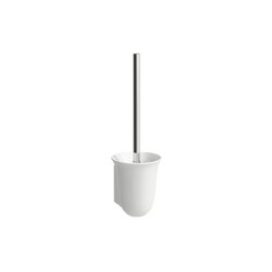 LAUFEN H8738520001 THE NEW CLASSIC 5 11/16 INCH WALL MOUNT CERAMIC TOILET BRUSH HOLDER AND TOILET BRUSH