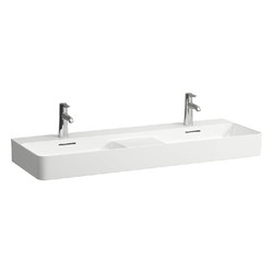 LAUFEN H814282U VAL 47 1/4 INCH RECTANGLE WALL MOUNT DOUBLE WASHBASIN CONSOLE