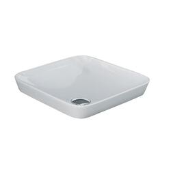 BARCLAY 5-608WH VARIANT 14 INCH SQUARE SINGLE BASIN DROP-IN BATHROOM SINK - WHITE